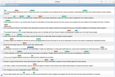 Command Line Interfaced example for OpenNLP