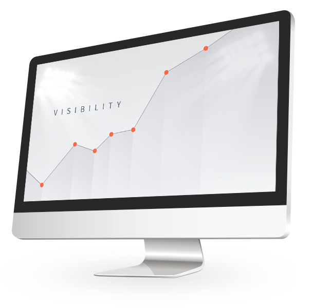 Market visibility graphic on a computer screen